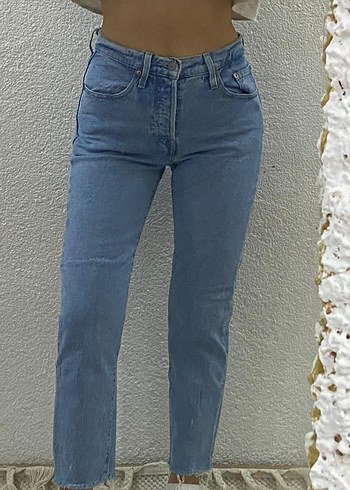 Levis Mavi Kadın Midi Boy Denim Jean