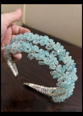 Turkuaz Straplez Uzun Abiye Elbise - Görsel 5