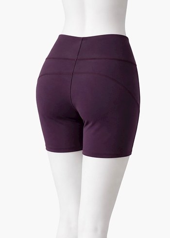 Mor Dar Kesim Midi Hamile Şortu - Görsel 2