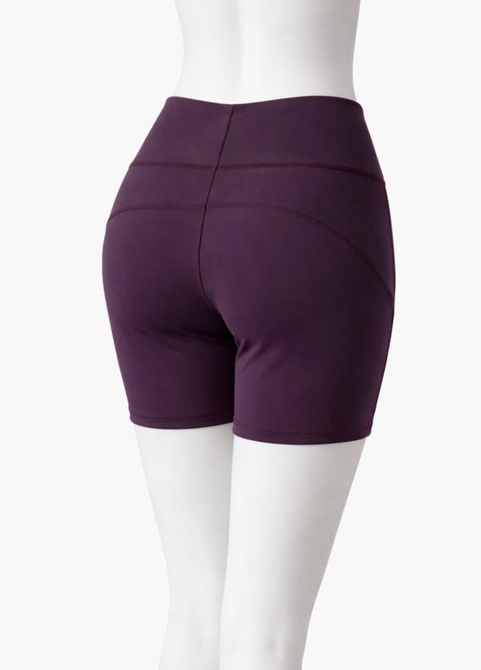 Mor Dar Kesim Midi Hamile Şortu - Görsel 2