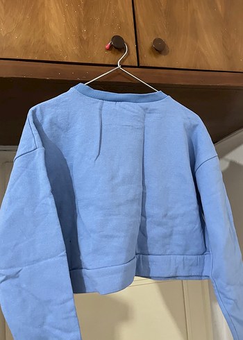 Mavi Oversize 90s Baskılı Sweatshirt - Görsel 2