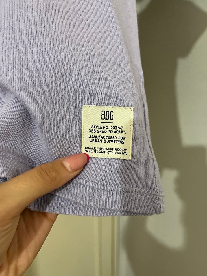 Kadın Lila Baskılı Pamuklu Tişört - Görsel 3