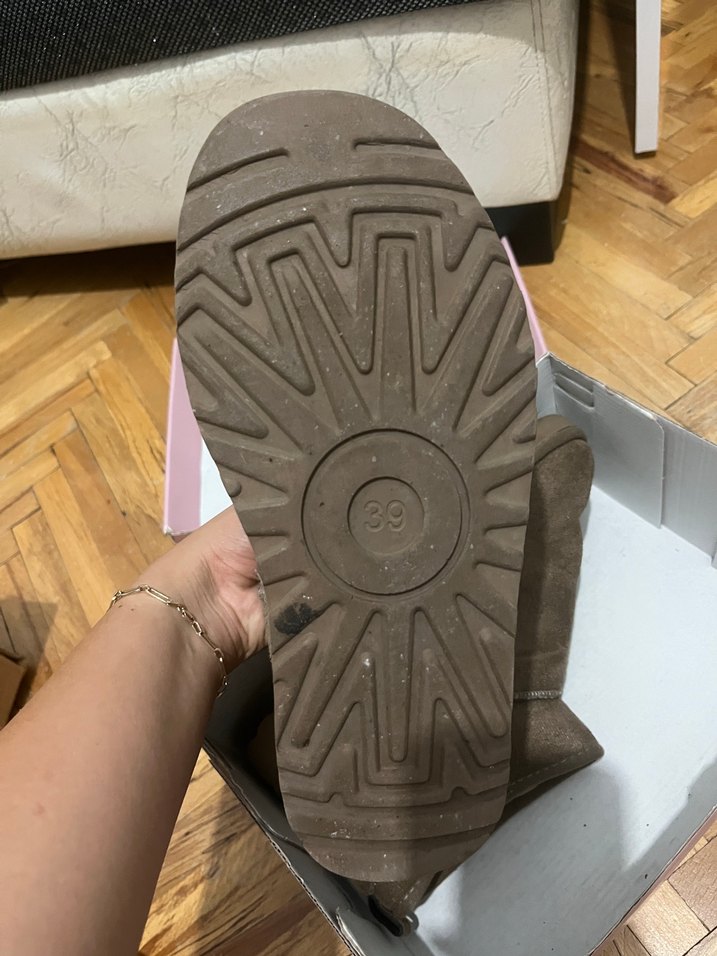 Kahverengi Süet Kürklü Kadın Dolgu Topuk Bot - Görsel 4