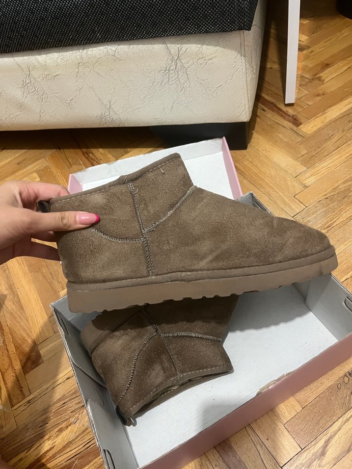 Kahverengi Süet Kürklü Kadın Dolgu Topuk Bot - Görsel 3