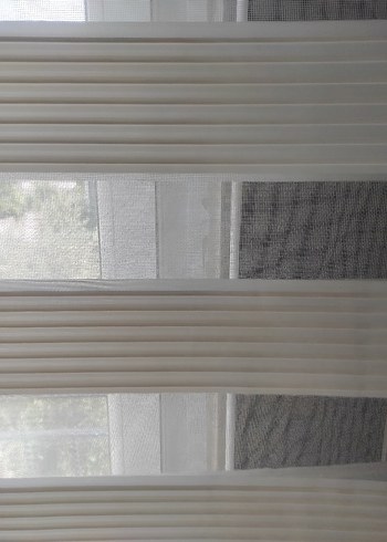 Beden beyaz Renk ekru zebra Modern Tül Perde