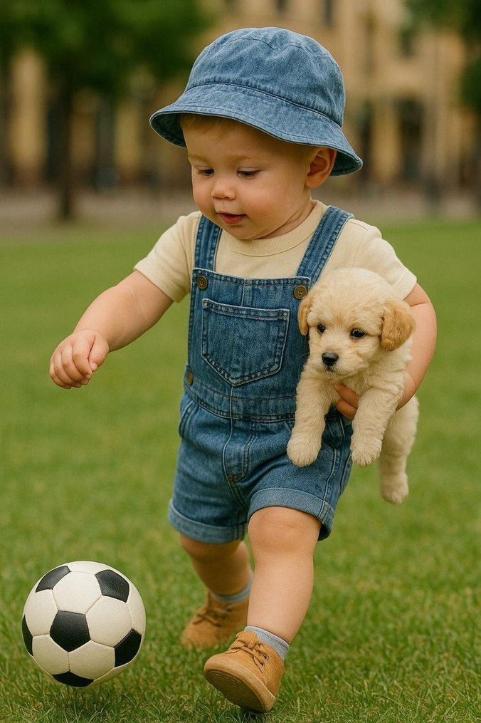 Mavi Denim Kısa Tulum 3lü Set - Görsel 2