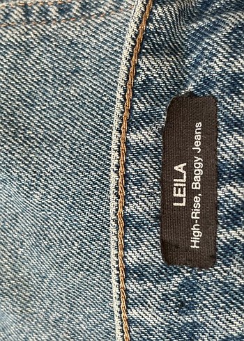 diğer Beden Gri Mavi Loose Fit Kadın Denim Pantolon