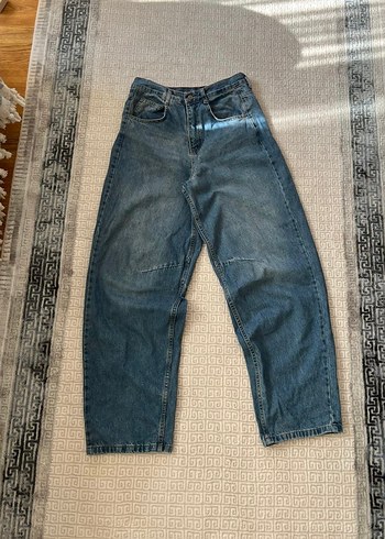 Mavi Loose Fit Midi Kadın Kot Pantolon