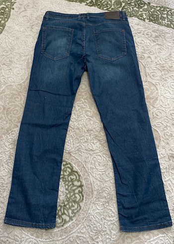 l Beden mavi Renk Kadın Gri Mavi Kemerli Denim Pantolon