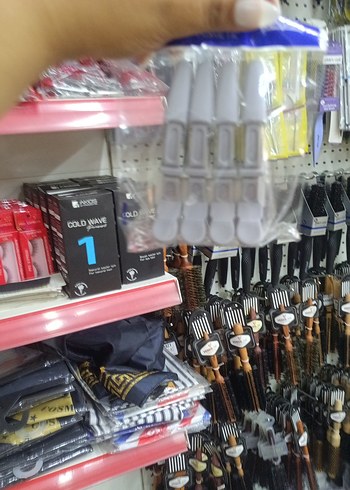 Beden Gri Saç Tokası Seti