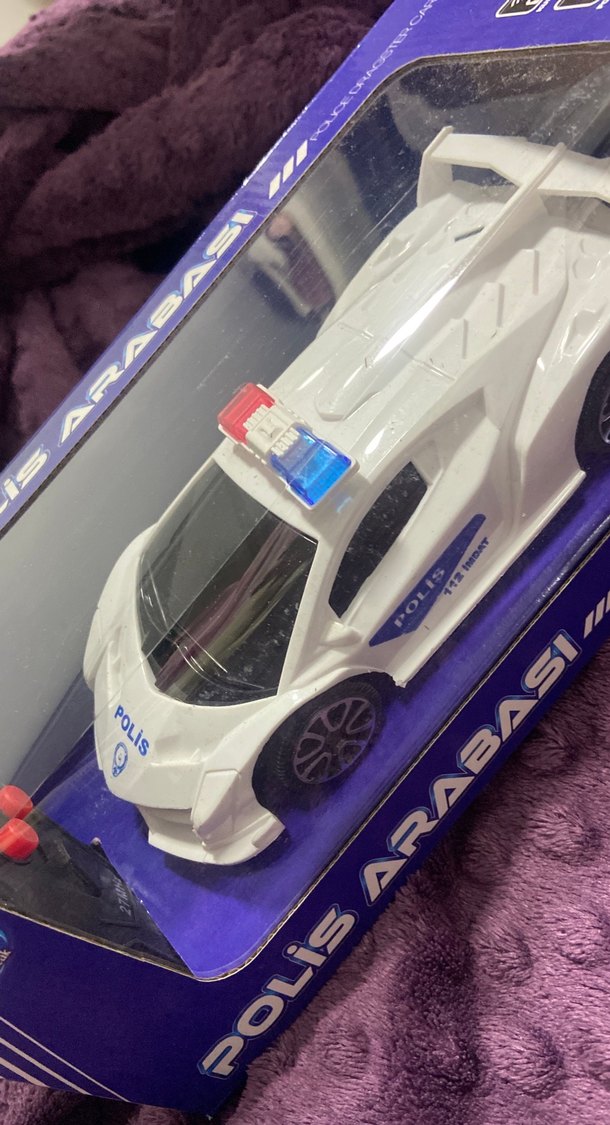 Beyaz Oyuncak Polis Arabası - Görsel 2