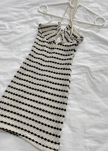 Pull and Bear Çizgili Elbise