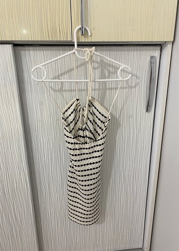 xs Beden Pull and Bear Çizgili Elbise