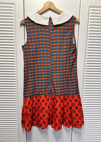 V yaka bohem tarz pileli dönem elbisesi - Görsel 2