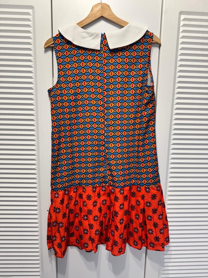 V yaka bohem tarz pileli dönem elbisesi - Görsel 2