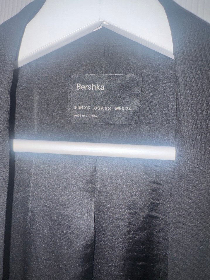 Siyah Kadın Keten Midi Blazer Ceket - Görsel 3