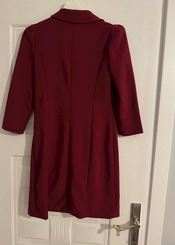 Trendyol Bordo ceket elbise - Görsel 2