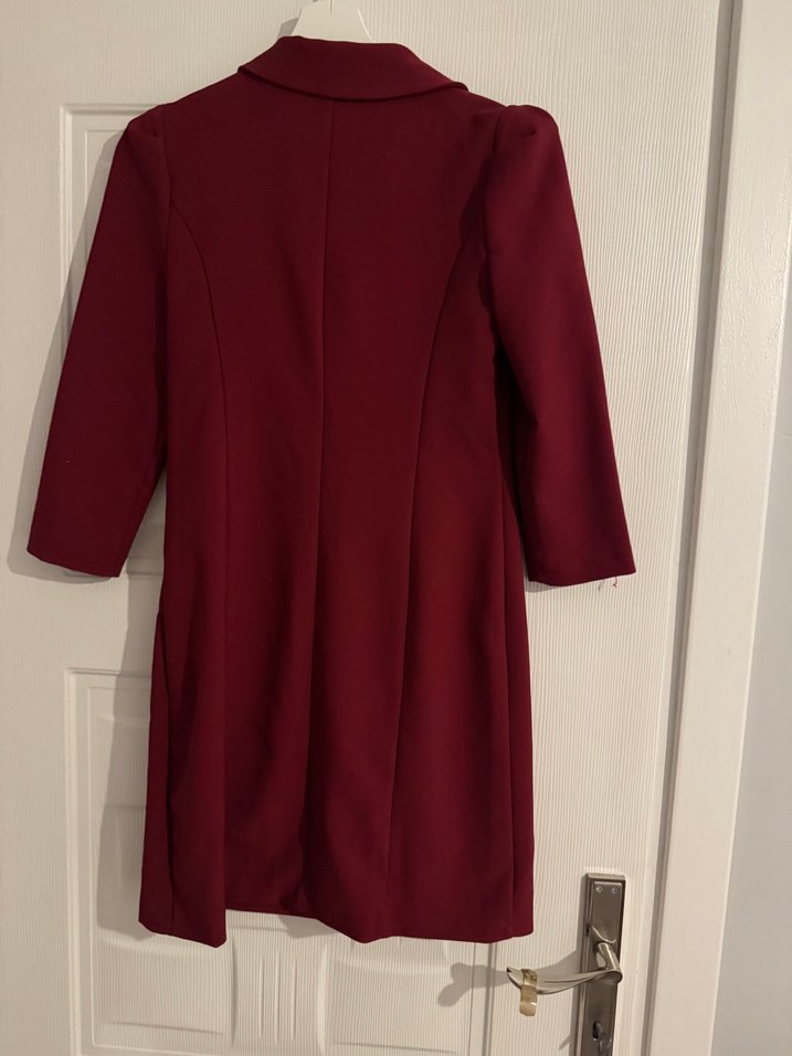 Trendyol Bordo ceket elbise - Görsel 2