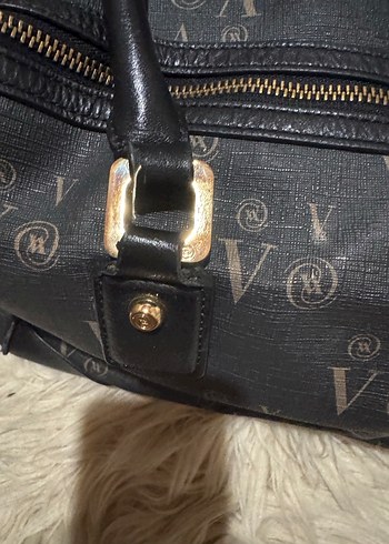 Vakko Siyah Deri Kadın Çanta - Görsel 3