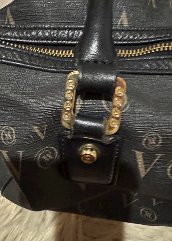 Vakko Siyah Deri Kadın Çanta - Görsel 4