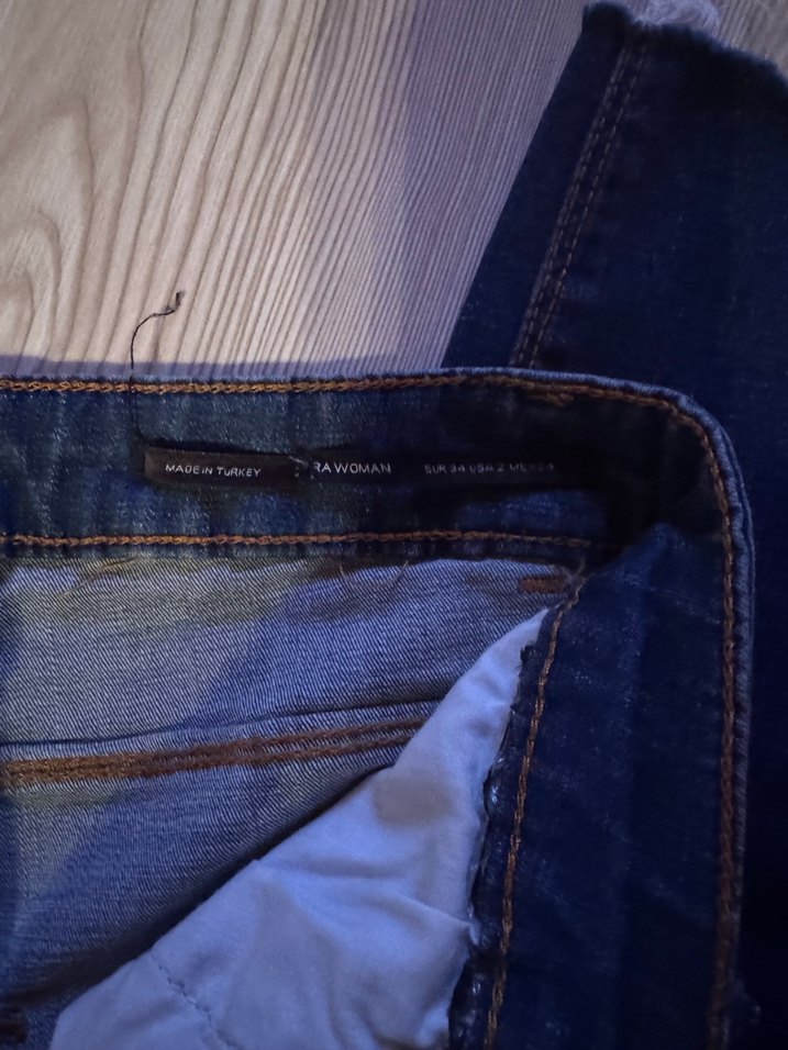 Kadın Lacivert Midi Boy Dar Kesim Denim Pantolon - Görsel 2