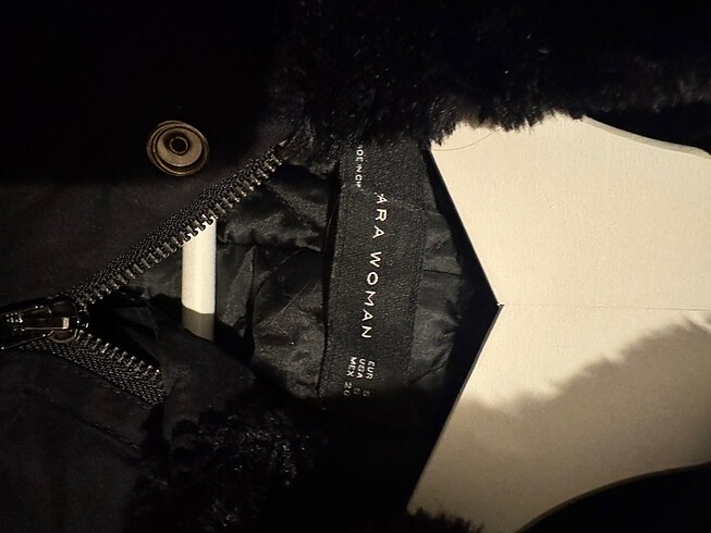 Zara siyah parka mont - Görsel 4