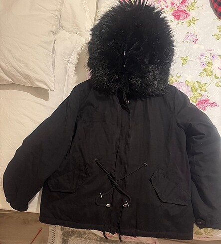 Zara siyah parka mont - Görsel 3