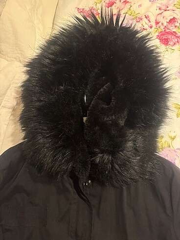 Zara siyah parka mont - Görsel 7