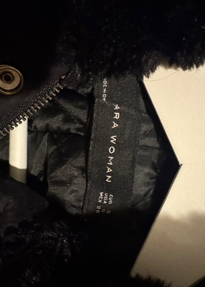 Zara siyah parka mont - Görsel 4