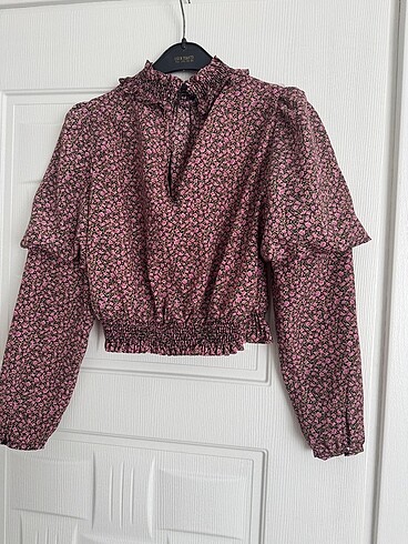 Zara çiçek detaylı gömlek - Görsel 2