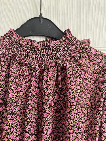Zara çiçek detaylı gömlek - Görsel 3