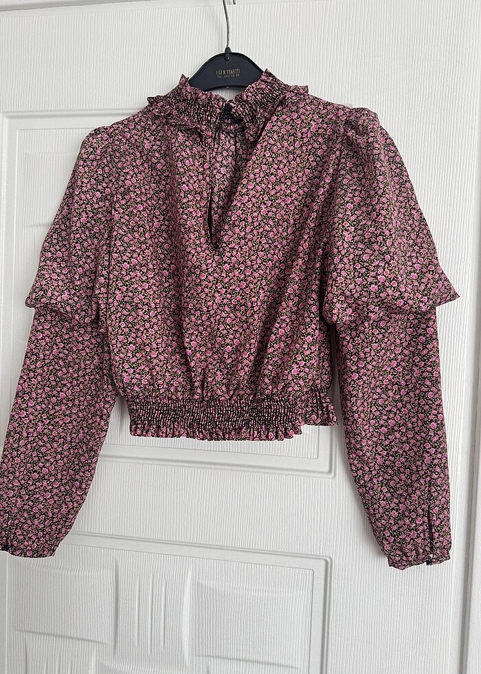 Zara çiçek detaylı gömlek - Görsel 2