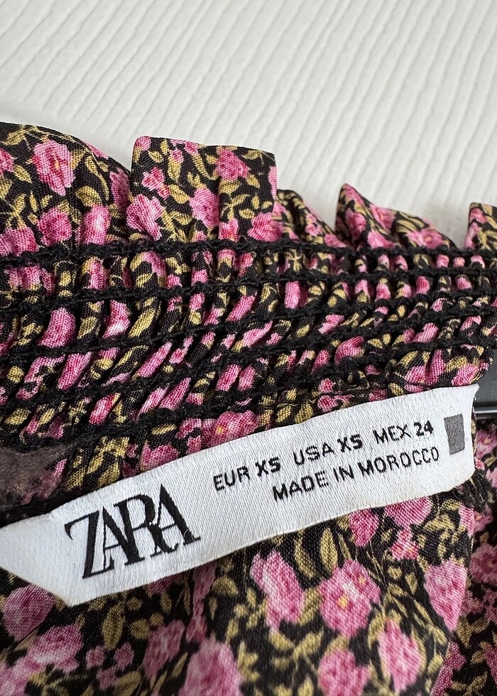 Zara çiçek detaylı gömlek - Görsel 5