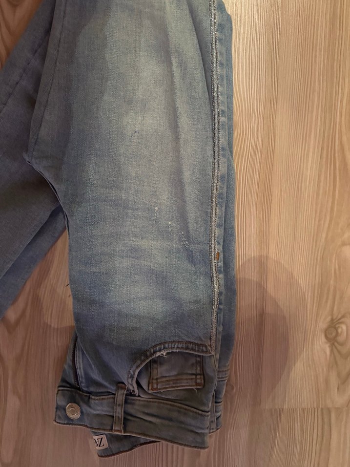 Kadın Gri Midi Boy Dar Kesim Kot Pantolon - Görsel 2