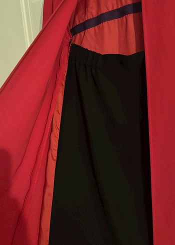 Fuşya Yüksek Yakalı Midi Kadın elbise - Görsel 4