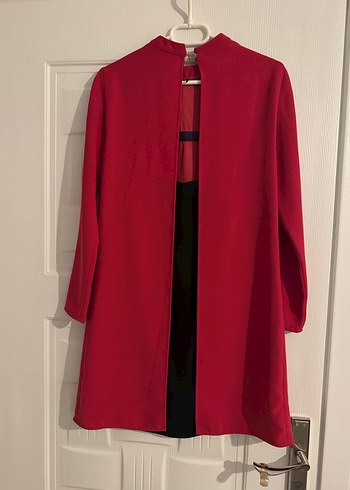 Fuşya Yüksek Yakalı Midi Kadın elbise - Görsel 2