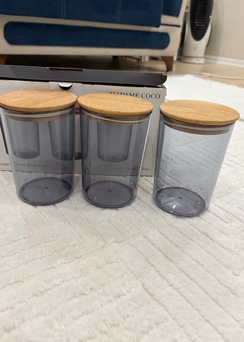 Madame Coco 3'lü Ahşap Kapaklı Saklama Kabı Seti - Görsel 2