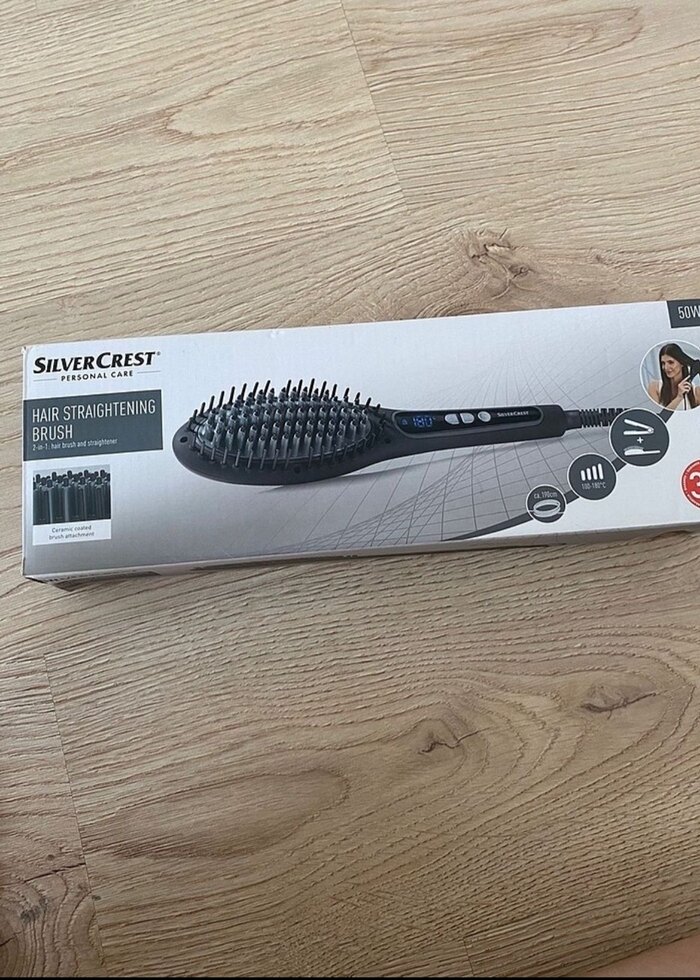 Siyah Elektrikli Saç Düzleştirici Fırça - Görsel 2