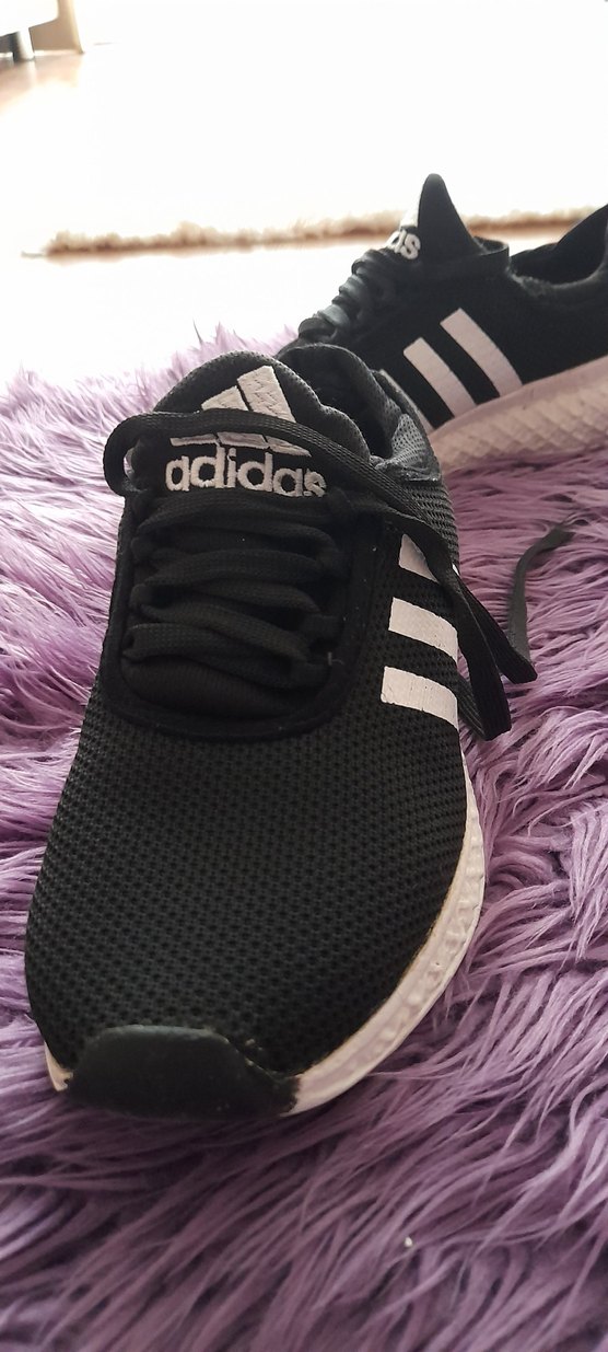 Adidas Siyah Elastik Bağcıklı Spor Ayakkabı - Görsel 3