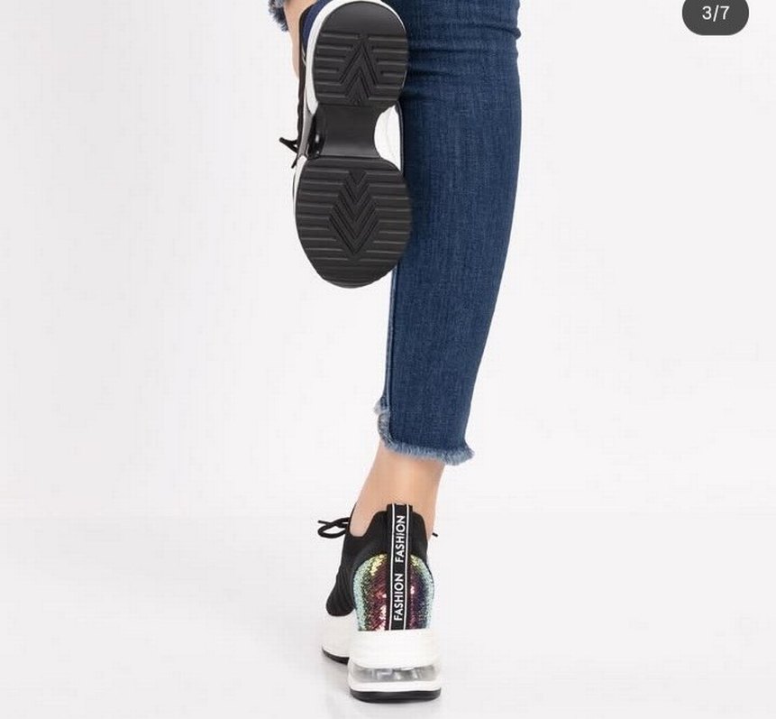 spor ayakkabı guja yüksek taban topuklu ayakkabı - Görsel 2