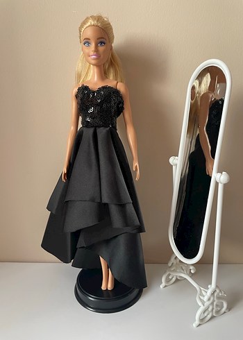 Barbie Siyah Abiye Elbise