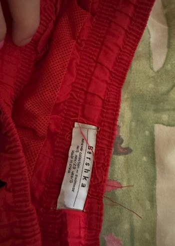 Düğmeli Kırmızı Erkek Deniz Şort - Görsel 2