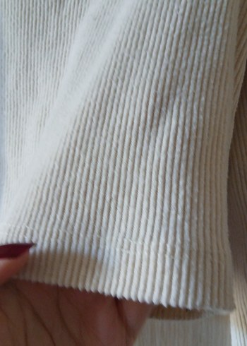 Kadın Beyaz Basic Triko - Görsel 5