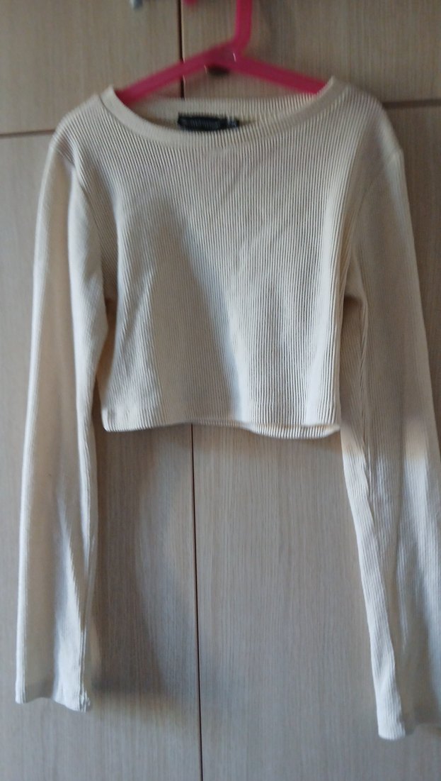 Kadın Beyaz Basic Triko - Görsel 3