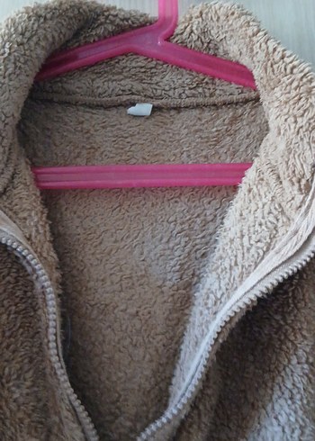 xs Beden camel Renk Bej Peluş Kadın Ceket