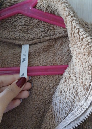 Bej Peluş Kadın Ceket - Görsel 5