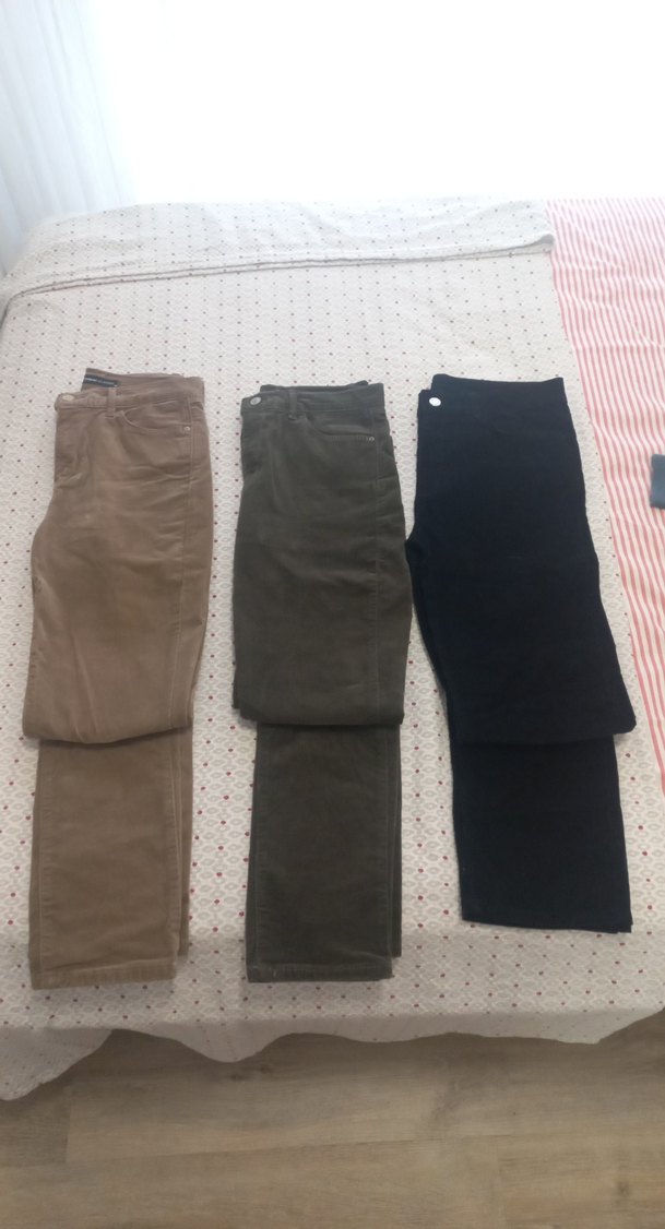 Kadife Straight pantolonlar - Görsel 3