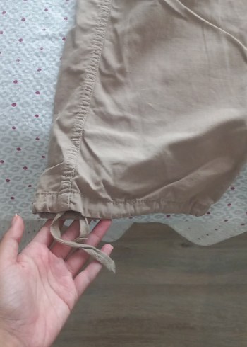 Bershka Bej Bol Kesim Kadın Kargo Pantolon - Görsel 7