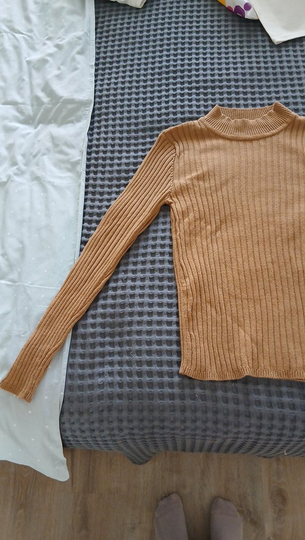 koton Bej Kadın Balıkçı Yaka Triko Kazak - Görsel 2