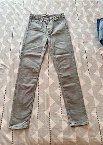 Gri Normal Boy Kadın Denim Pantolon